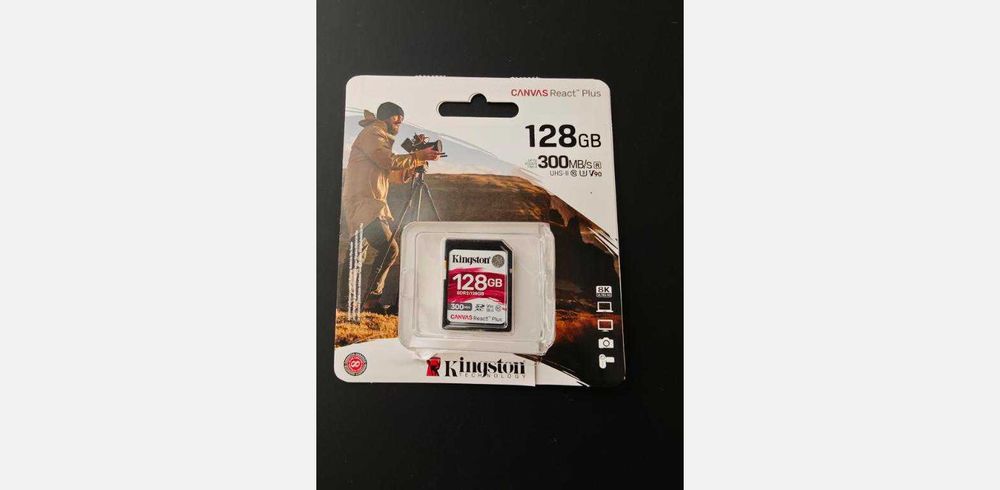 Card SD Kingston Canvas React Plus 128GB UHS-II V90 300MB/s