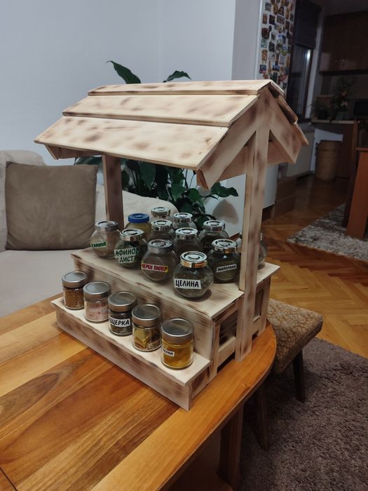 Сергия за поставяне на продукти или бурканчета за подправки