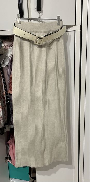 Юбка длинная с ремнем