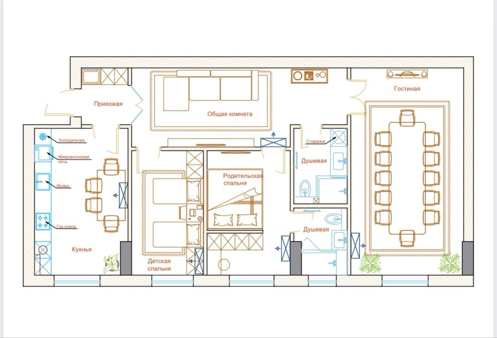 СРОЧНО Паркентский ЖК Albero 1-Линия 3в4/7/11 (110м2) Циалковский