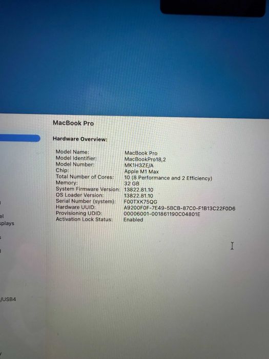 MacBook Pro 16" M1 Max – 32 GB RAM – 1 TB SSD | Factură fiscală