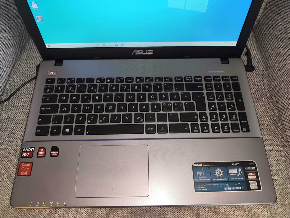 Laptop Asus R510Z, Amd Quad Core, 8Gb Ram, ssd128Gb nou, pv dedic.Gara