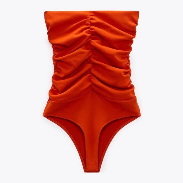 Zara боди без презрамка