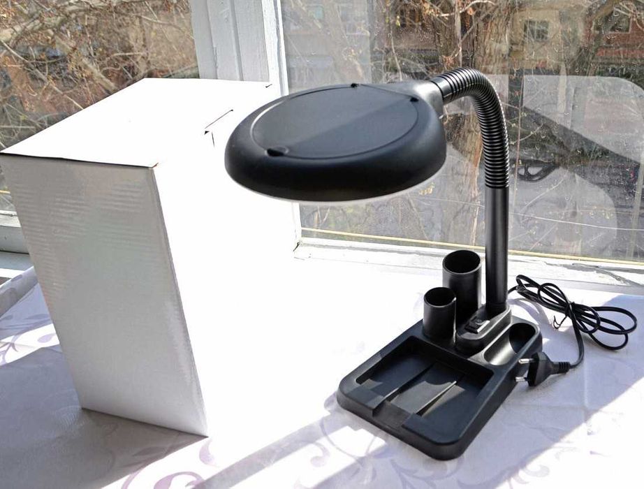 Настольная Лупа-лампа с подсветкой, две линзы