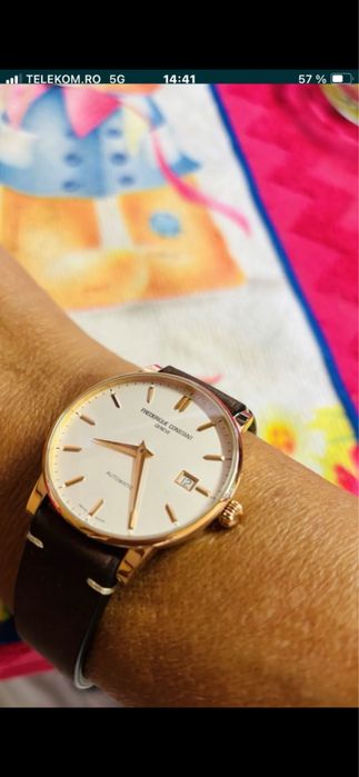 Ceas .Aur 18 k.diametru 40mm.ca nou