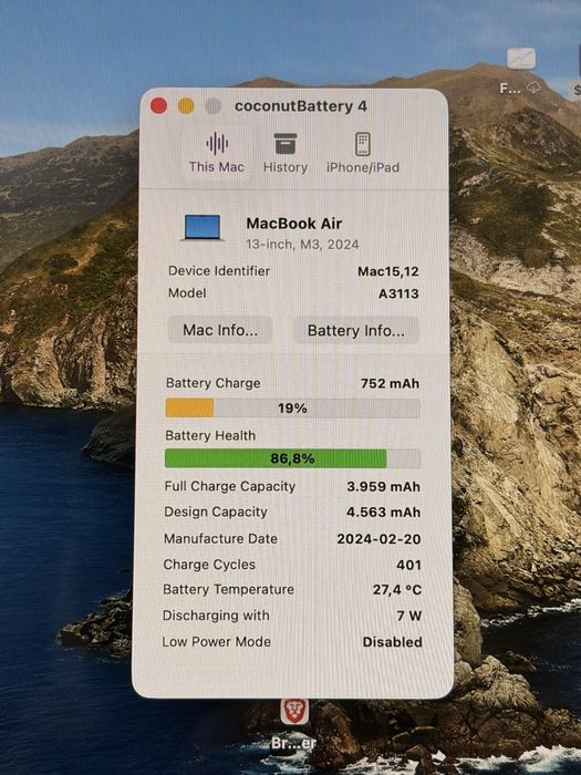 Macbook 13,6’’ M3 2024