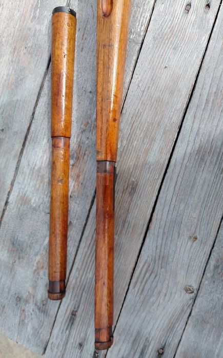 Pat crosa pusca mobilier lemn original