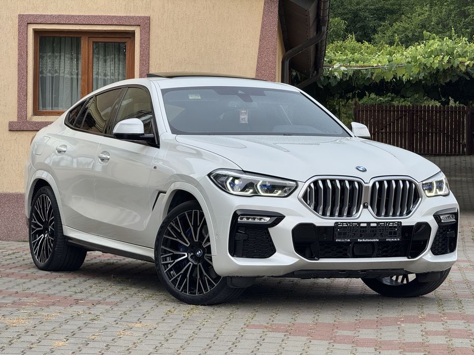 BMW X6 2021 3.0d M-Packet 90.000Km Alb Perlat
