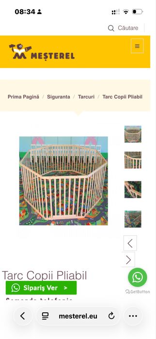 Tarc lemn pliabil Mesterel