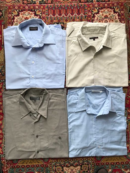 Vand 4 camasi maneca scurta_bumbac_marimea XL- XXL