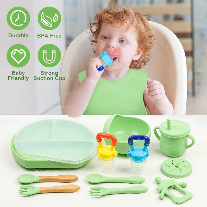 Set  diversificare  19 piese  pentru bebelusi , EDDA98® din silicon,