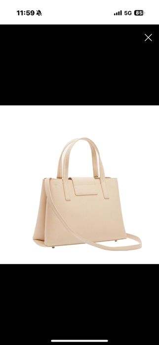 Geanta Furla, din piele naturală, culoare beige,