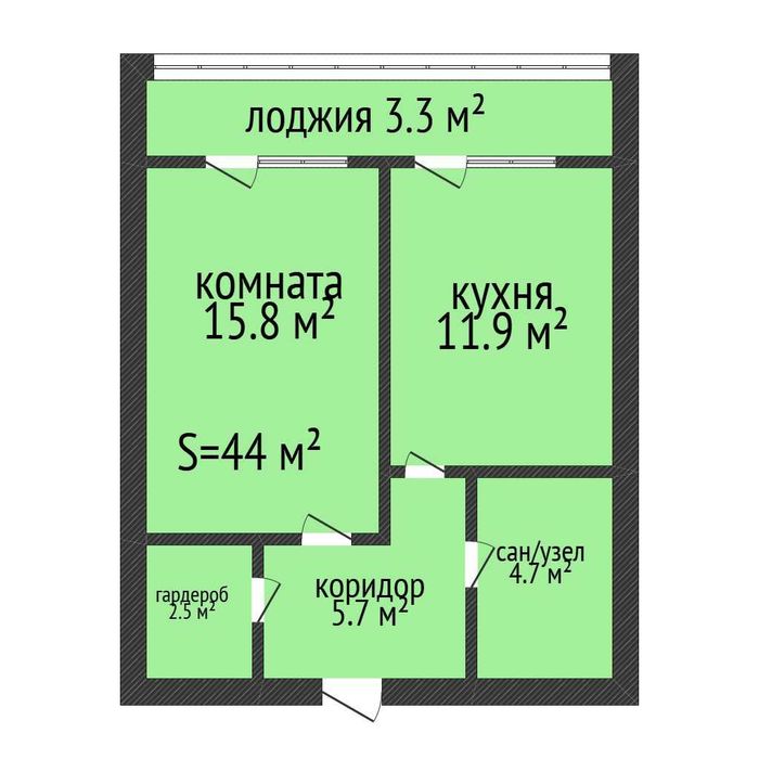 Продажа 1-комнатной квартиры Береке