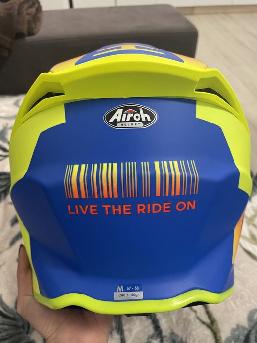 Каска Airoh/очила 100%