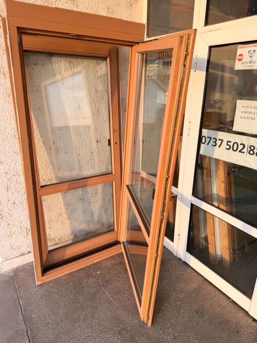 Uși termopan profil lemn terasă Austria oscilo(2buc)