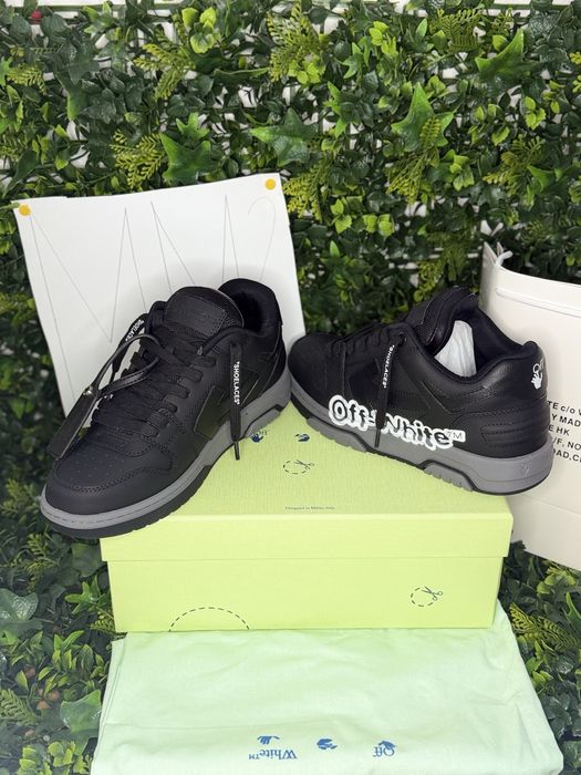 Adidasi Off-White Out Of Office Lace-Up Sneakers ‘’off white’’ black