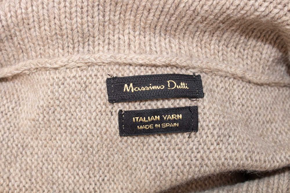 Massimo Dutti oригинален дамски пуловер вълна/як плетено пончо М
