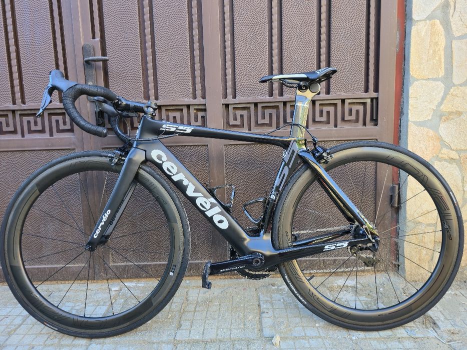 Карбонов Cervelo S5 Шосеен велосипед Dura-ace Електронен Монтаж S  размер 2x11  Перфектен