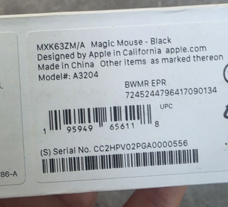Мишка Apple Magic Mouse A3204