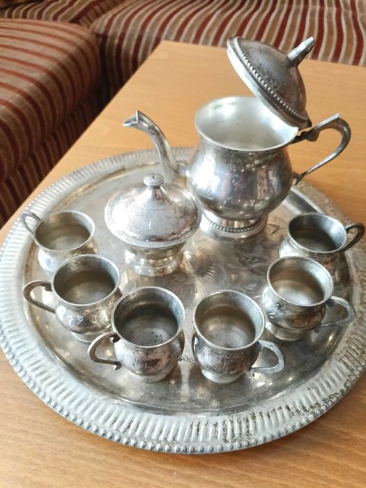 Ретро сервиз за кафе посребрен
