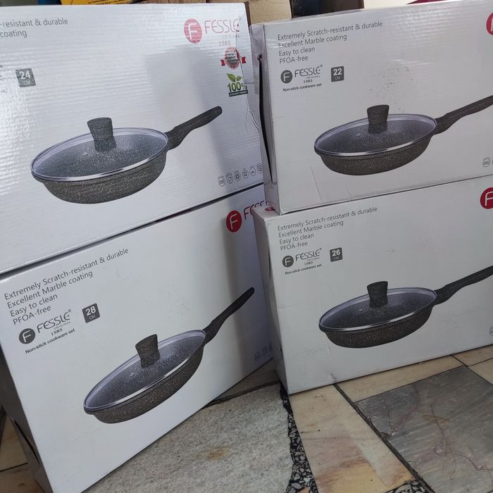 сковорода с крышкой fessle original с гранитным покрытием