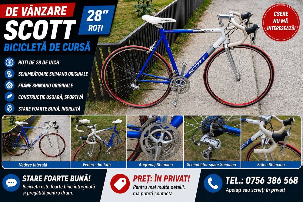De vanzare bicicleta scott de cursa 28zoll