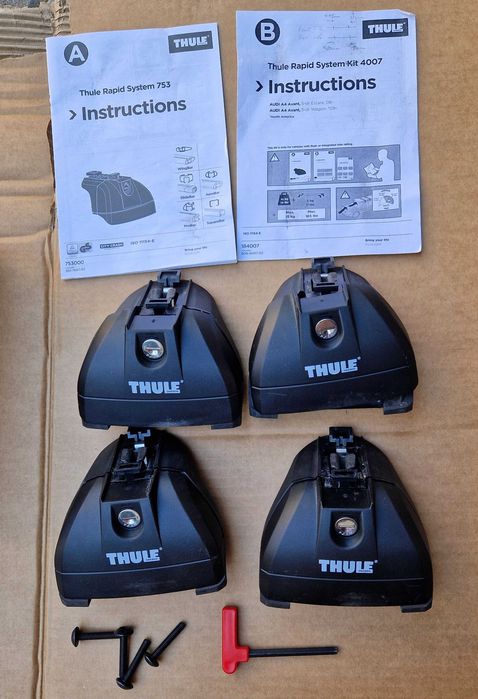 Напречни греди THULE WingBar Black 108cm и Thule Rapid System 753 + KIT 4007
