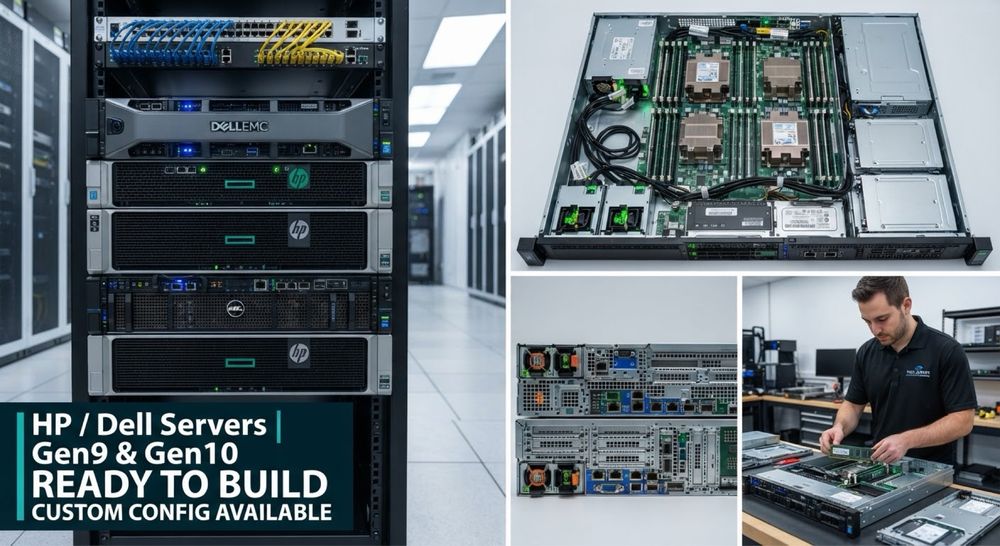 Серверы HP ProLiant & Dell PowerEdge (Gen9 / Gen10)