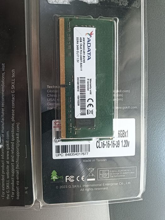 DDR4 4GB для ноутбука