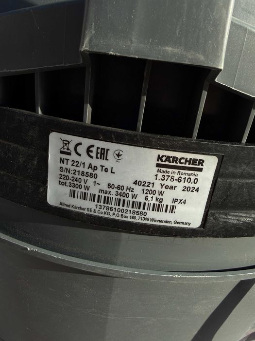 Aspirator uscat-umed profesional Karcher NT 22/1 Ap Te L