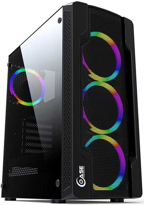 Компютърна кутия PowerCase JX188-2, черен