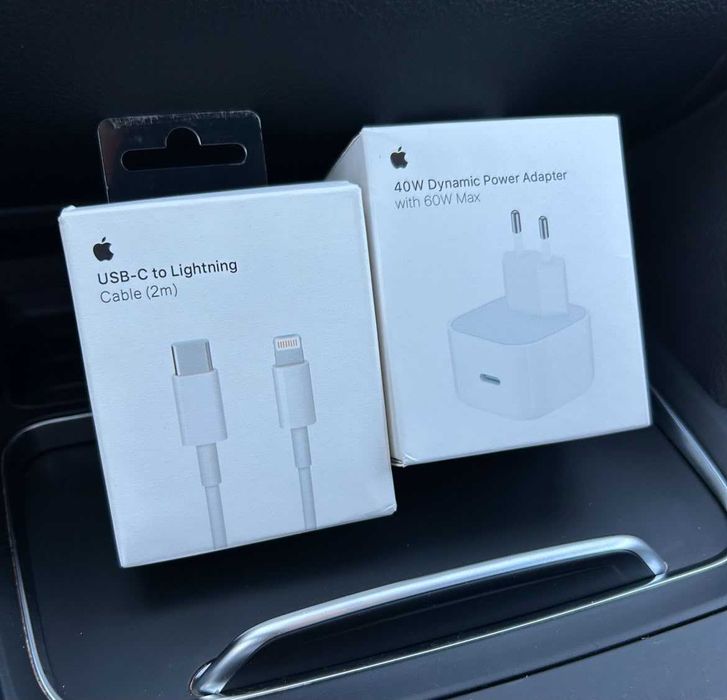 Cablu 2M USB-C / Lightning + Adaptor USB-C 40W Pentru iPhone și iPad
