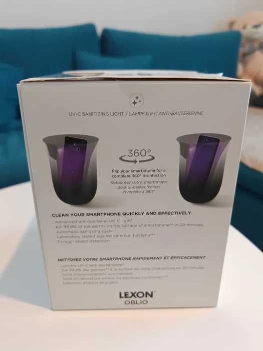 Incarcator telefon wireless, Lexon Oblio cu sterilizator UV incorporat