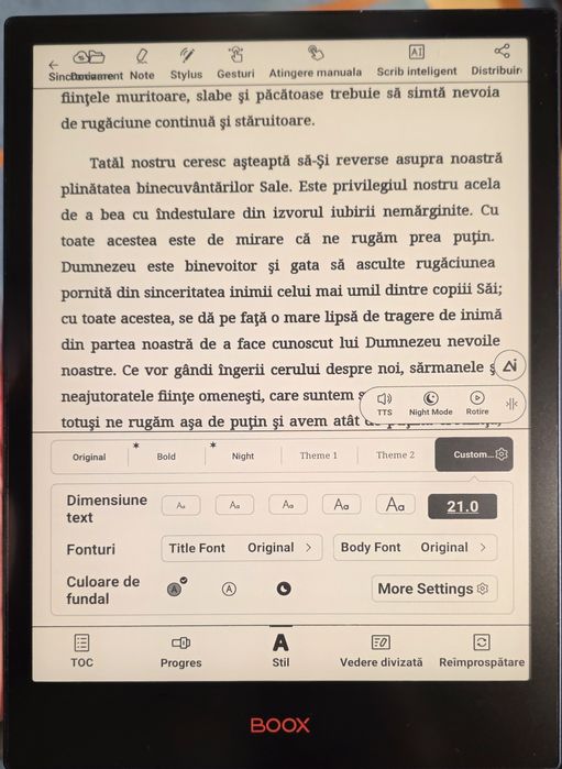 Tableta E-Ink Onyx Boox Note 5, 10.3", Android cu Magazin Play