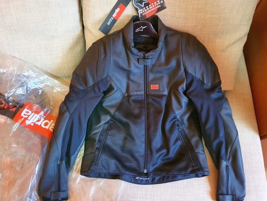 Geaca moto piele Aprilia Alpinestars noua, marime S