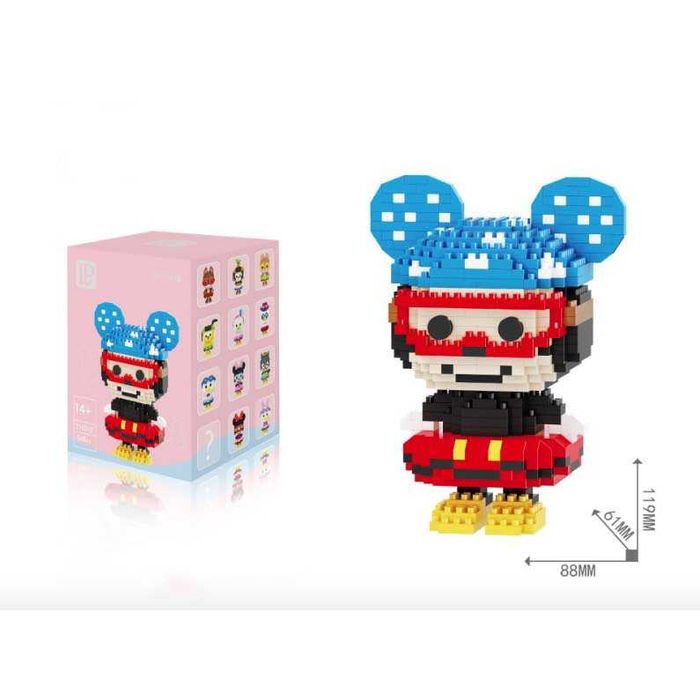 Комплект 4 броя Нано Конструктор Мики Маус тип ЛЕГО Nano Blocks Mickey