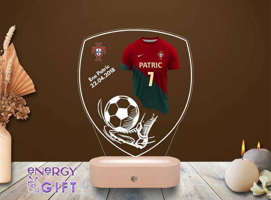 Lampa Led Personalizata – Fotbal Portugalia CRISTIANO RONALDO