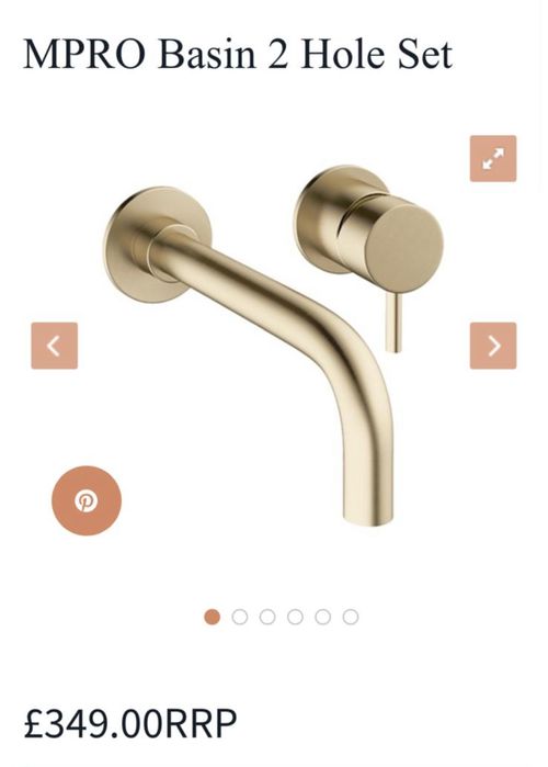 Set dus Crosswater MPRO Brushed Brass 2 Outlet 3-Handle Shower Bundle