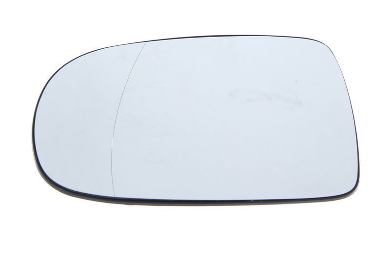 Geam oglinda exterioara cu suport fixare Opel Corsa C, 07.2000-10.2010, Tigra, 05.2004-09.2009, Corsa, partea Stanga, incalzit; sticla asferica; geam cromat, Aftermarket