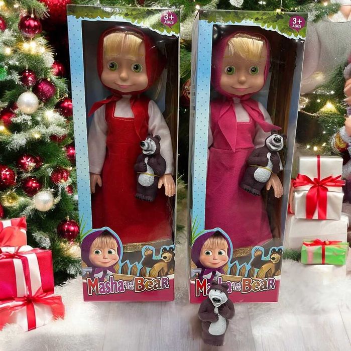 Голяма музикална кукла Маша и Мечока, Медведь фигурка, Masha and Bear