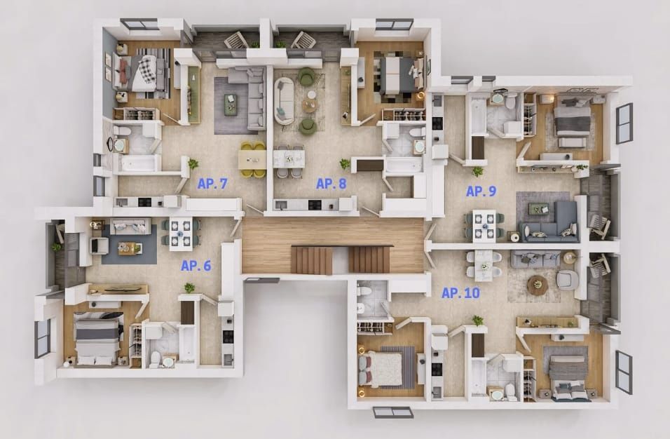 Apartamente NOI cu 2- 3 camere,zona Semicentrala