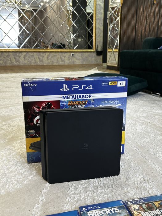 Пс 4 слим 1ТБ + игры
