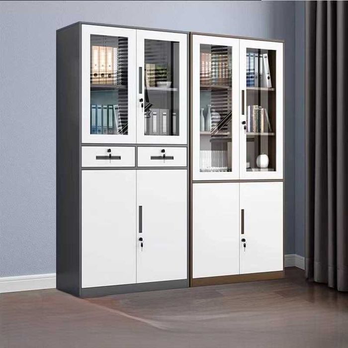 Зангламайдиган пўлатдан китоб жавони кучли металл токчалар билан/оптом