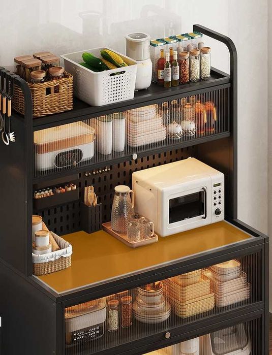 Кухонный шкаф премиум | Металл | Прозрачные /metall oshxona shkafi