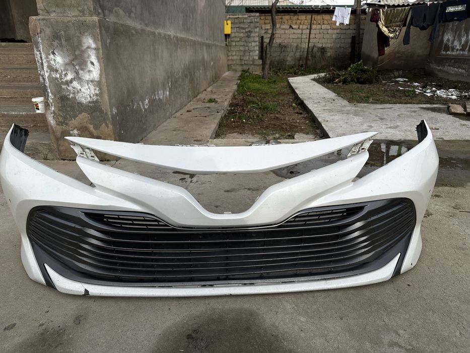 Бампер камри 70 оригинал белый