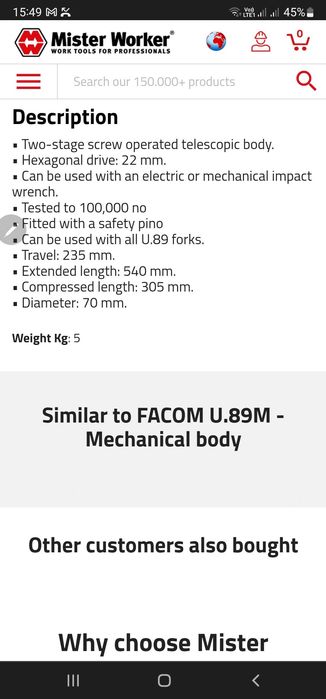 Presa arcuri Facom U.89