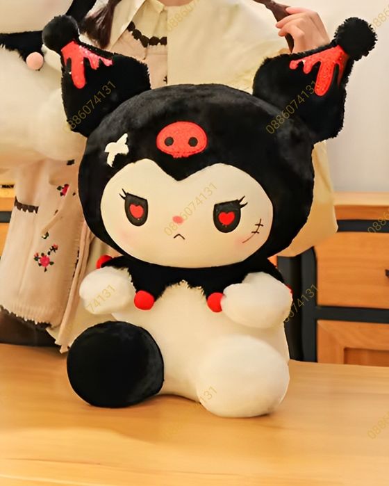 Hello Kitty Kuromi Плюшена играчка, Кити Куроми плюшени играчки, 45см