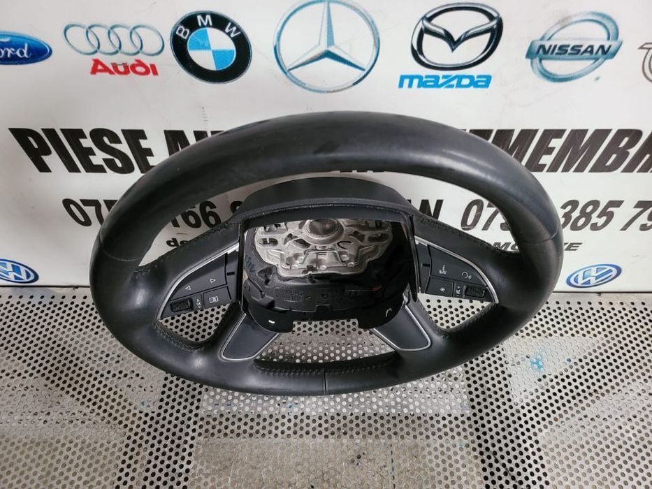 Volan Din Piele Cu Comenzi Audi A6 4G C7 An 2012-2018 Stare Foarte Buna