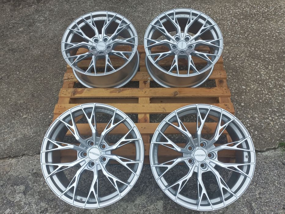 19"Roma 5x112 Silver Polish 8.5j et30 Bmw G Audi Mercedes Vw Seat Škoda Чисто Нови