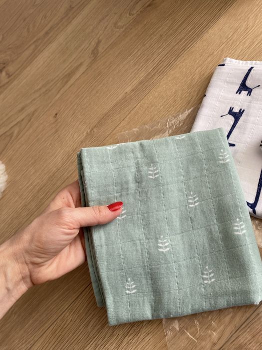 Set 4 museline din bumbac organic , Fresk